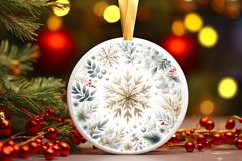 Round Christmas Ornament Sublimation|Clipart Product Image 3