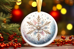 Round Christmass Ornament PNG Product Image 1