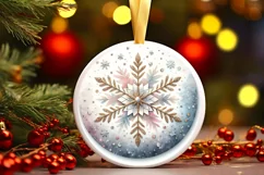 Round Christmas Ornament Sublimation|Clipart Product Image 3