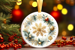 Round Christmass Ornament PNG Product Image 1