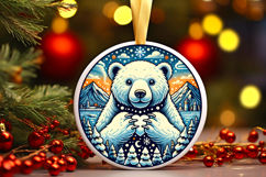Round Christmass Ornament PNG Product Image 1