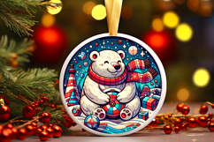 Round Christmass Ornament PNG Product Image 1