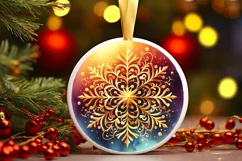 Round Christmas Ornament Sublimation|Clipart Product Image 3