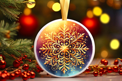 Round Christmass Ornament PNG Product Image 1
