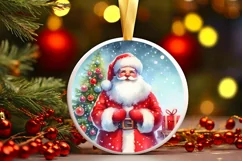 Watercolor Santa Christmas PNG Product Image 1