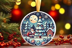 Round Christmas Ornament Sublimation|Clipart Product Image 1
