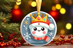 Round Christmas Ornament Sublimation|Clipart Product Image 2