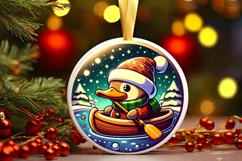 Round Christmas Ornament Sublimation|Clipart Product Image 1