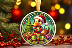 Round Christmass Ornament PNG Product Image 1