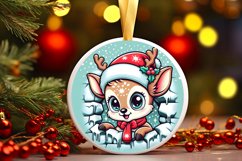 Round Christmas Ornament Sublimation|Clipart Product Image 1