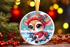 Round Christmas Ornament Sublimation|Clipart Product Image 1