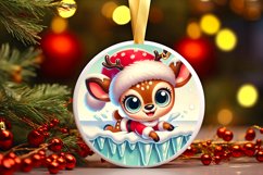 Round Christmas Ornament Sublimation|Clipart Product Image 2