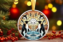 Round Christmas Ornament Sublimation|Clipart Product Image 1