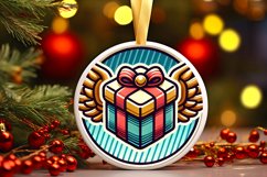 Round Christmas Ornament Sublimation|Clipart Product Image 1