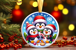 Round Christmass Ornament PNG Product Image 1