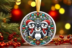 Round Christmas Ornament Sublimation|Clipart Product Image 1