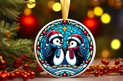 Round Christmas Ornament Sublimation|Clipart Product Image 1
