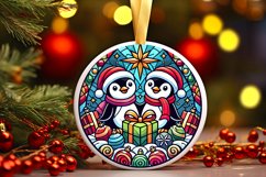 Round Christmas Ornament Sublimation|Clipart Product Image 1