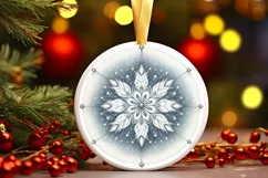 Round Christmas Ornament Sublimation|Clipart Product Image 3