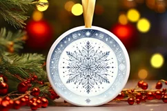 Round Christmas Ornament Sublimation|Clipart Product Image 3
