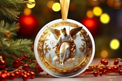 Round Christmas Ornament Sublimation|Clipart Product Image 1