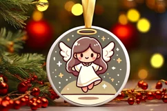 Round Christmas Ornament Sublimation|Clipart Product Image 2