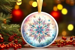 Round Christmas Ornament Sublimation|Clipart Product Image 1