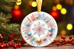 Round Christmas Ornament Sublimation|Clipart Product Image 3