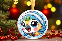 Round Christmas Ornament Sublimation|Clipart Product Image 1