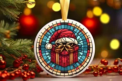 Round Christmas Ornament Sublimation|Clipart Product Image 1