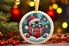 Round Christmass Ornament PNG Product Image 1