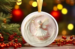 3D Marzipan Christmas Fairy Melting PNG Product Image 1