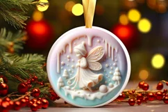 3D Marzipan Christmas Fairy Melting PNG Product Image 1
