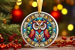 Round Christmas Ornament Sublimation|Clipart Product Image 2