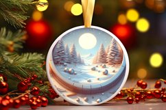 Round Christmas Ornament Sublimation|Clipart Product Image 1