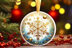 Round Christmas Ornament Sublimation|Clipart Product Image 3