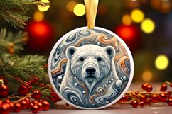 Round Christmas Ornament Sublimation|Clipart Product Image 1