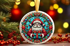 Round Christmas Ornament Sublimation|Clipart Product Image 1