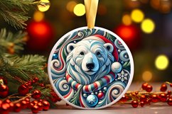 Round Christmas Ornament Sublimation|Clipart Product Image 1