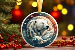 Round Christmas Ornament Sublimation|Clipart Product Image 1