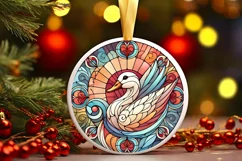 Round Christmas Ornament Sublimation|Clipart Product Image 2