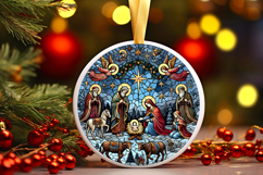 Round Christmass Ornament PNG Product Image 1