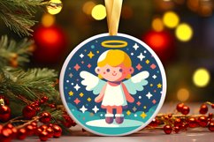 Round Christmas Ornament Sublimation|Clipart Product Image 1