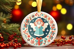 Round Christmas Ornament Sublimation|Clipart Product Image 1
