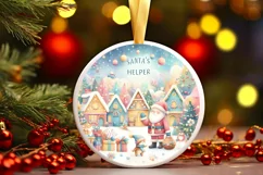 Christmas Santa's Helper Scene PNG Product Image 3