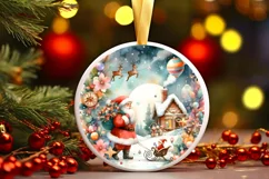 Christmas Santa's Helper Scene PNG Product Image 1
