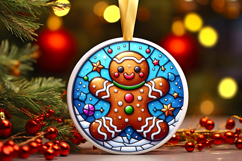 Round Christmass Ornament PNG Product Image 1