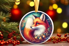 Round Christmas Ornament Sublimation|Clipart Product Image 1