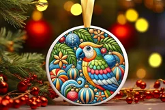 Round Christmas Ornament Sublimation|Clipart Product Image 1