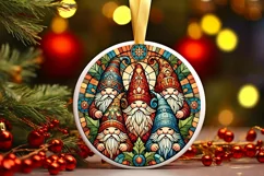 Round Christmas Ornament Sublimation|Clipart Product Image 1